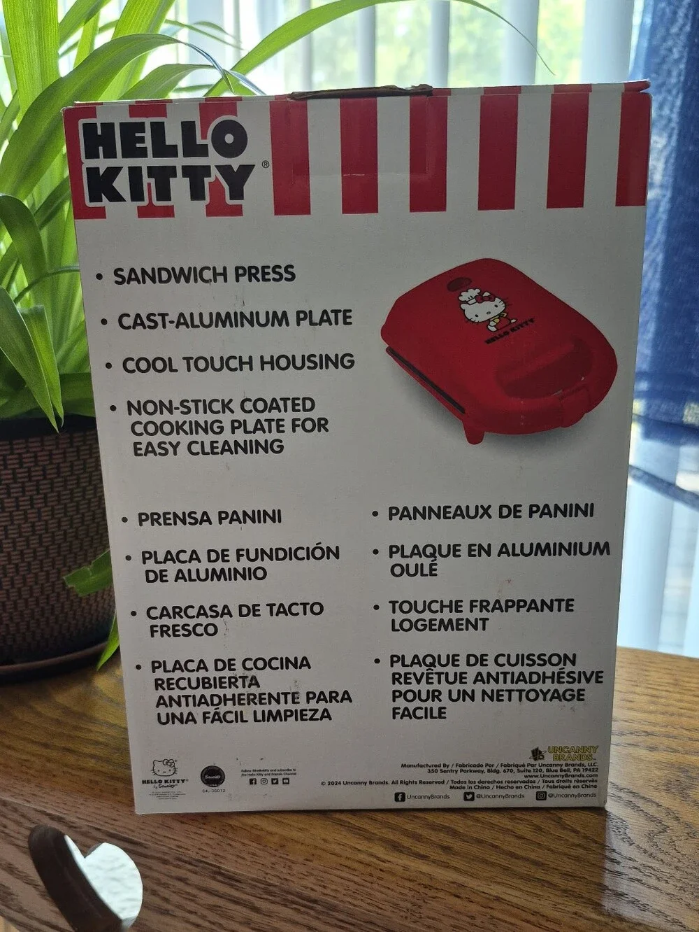 Hello Kitty Red and Black Sandwich Maker. NEW IN BOX